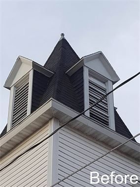 Church bell tower before the remodel