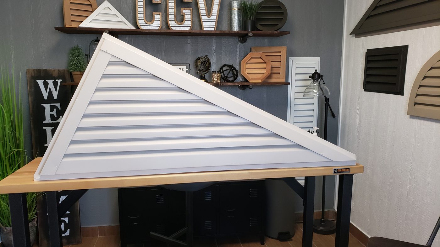 Dual-pitch triangle gable vent