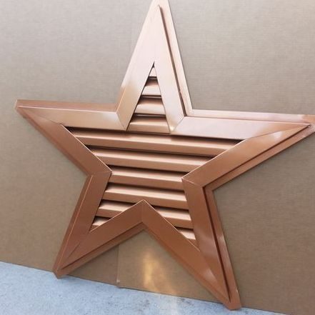Star-shaped copper gable vent