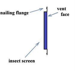 Gable vent with a front flange