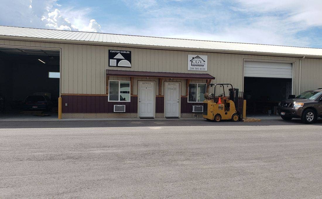 The Custom Gable Vents shop building in Idaho Falls